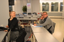 Työsuojeluvaltuutettu Jyrki ja opiskelijavastaava Mathilda